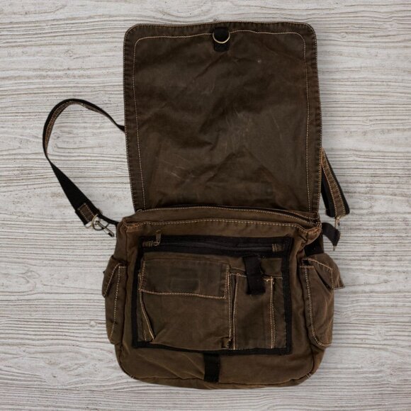 Bon Jovi The Circle Tour VIP Messenger Bag Brown Canvas Shoulder - Picture 3 of 7